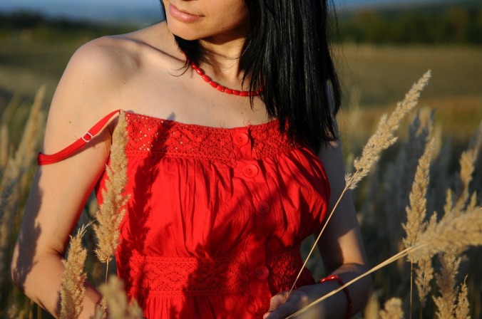 red-dress-nature